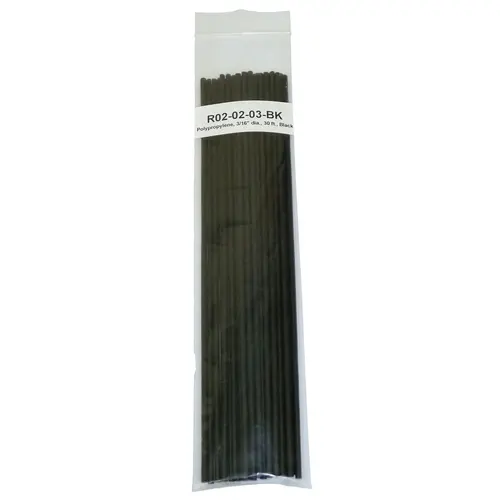 Welding Rod, 3/16 in Dia x 12 in L, Round, Polypropylene, Black - pack of 30