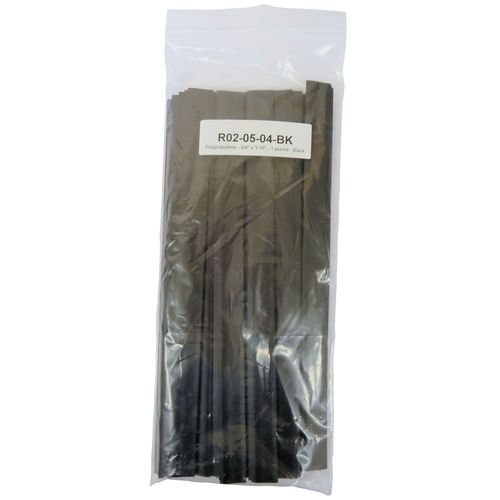 Welding Rod, 12 in L x 5/8 in W x 1/16 in THK, Flat, Polypropylene, Black - pack of 63