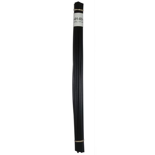 Welding Rod, 1/8 in Dia x 12 in L, Round, LDPE, Black