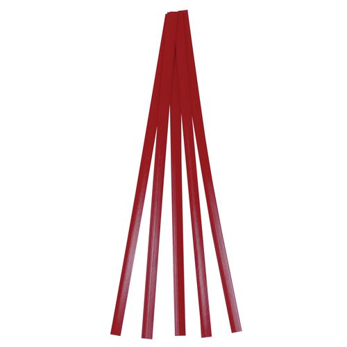 Welding Rod, 12 in L x 3/8 in W x 1/16 in THK, Flat, LDPE, Red