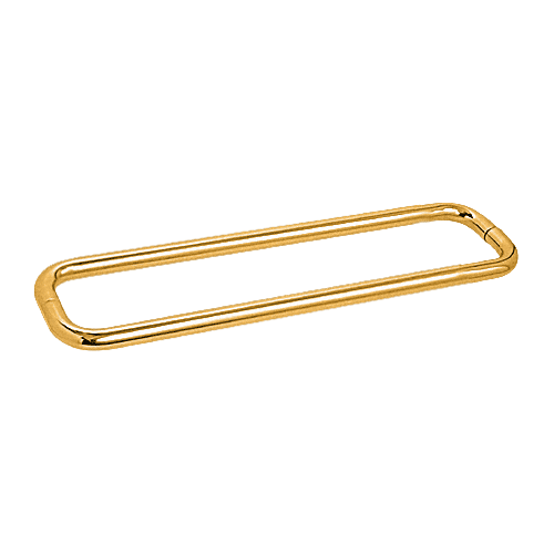 24" Gold Plated Back-To-Back Solid 3/4" Diameter Towel Bar without Metal Washers