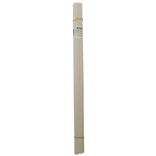 Polyvance R14-01-03-WH Welding Rod, 1/8 in Dia x 12 in L, Round, Acrylonitrile Styrene Acrylate, White - pack of 30