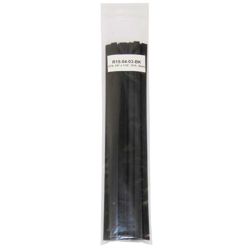 Welding Rod, 12 in L x 3/8 in W x 1/16 in THK, Flat, Polyphenylene Ether/Polyamide, Black