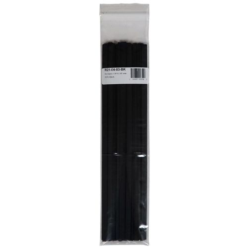 Welding Rod, 12 in L x 3/8 in W x 1/16 in THK, Flat, Nylon and 15% Glass Fiber, Black - pack of 30