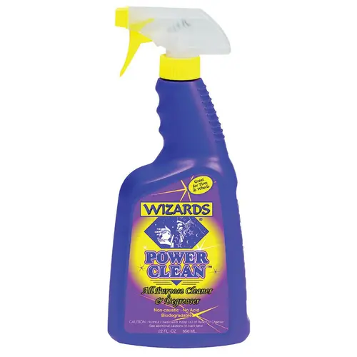 WIZARDS 11088 All Purpose Cleaner and Degreaser, 22 oz Spray Bottle, Yellowish Brown