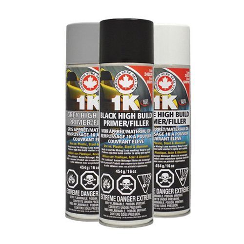 DOMINION SURE SEAL 24016 High Build 1K DTM Primer/Filler, 16 oz Aerosol Can, Gray, 30 min Curing