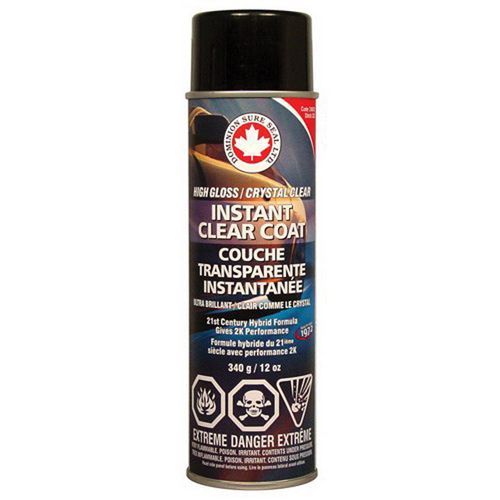 DOMINION SURE SEAL 24042 Instant Clearcoat, 12 oz Aerosol Can, High Gloss