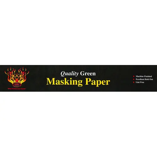 Quality Green Masking Paper, Weight: 28#, Size: 12" X 1000'