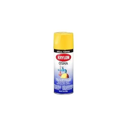 Krylon OSHA Color Paints; Safety Yellow; 12 oz. Aerosol