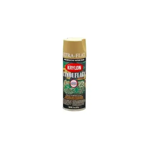 Krylon Camouflage Paint with Fusion for Plastic Technology; Camouflage Khaki;