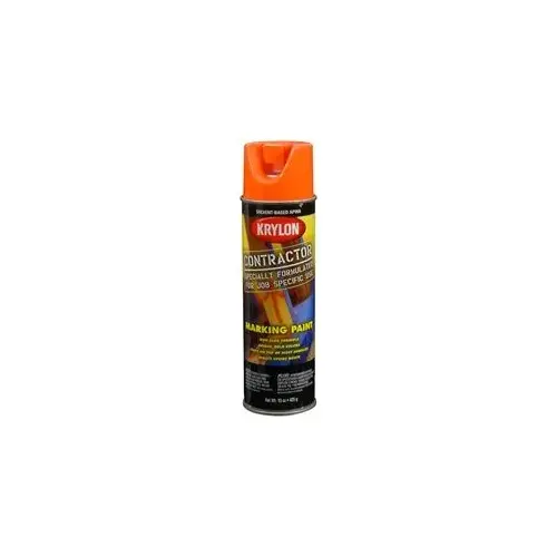 Krylon Marking Paints; Solvent Based; APWA Bright Orange; 15 oz. Aerosol