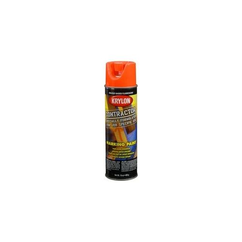 Krylon Marking Paints; Solvent Based; Fluorescent Red Orange; 15 oz. Aerosol