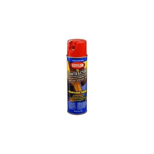 Krylon Marking Paints; Water Based; APWA Brilliant Red; 15 oz. Aerosol