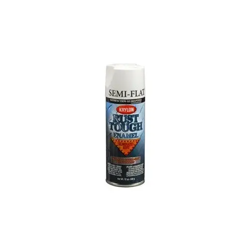 Krylon Rust Tough Rust Preventive Enamels; Semi-Flat White; 12 oz. Aerosol