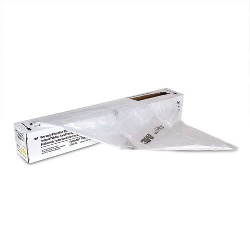 Overspray Protective Sheeting, 20 ft W x 250 ft L, Plastic, Clear