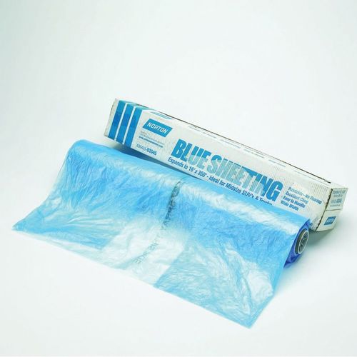 03345 Premium Plastic Sheeting, 16 ft W x 350 ft L, 0.4 mil THK, Blue