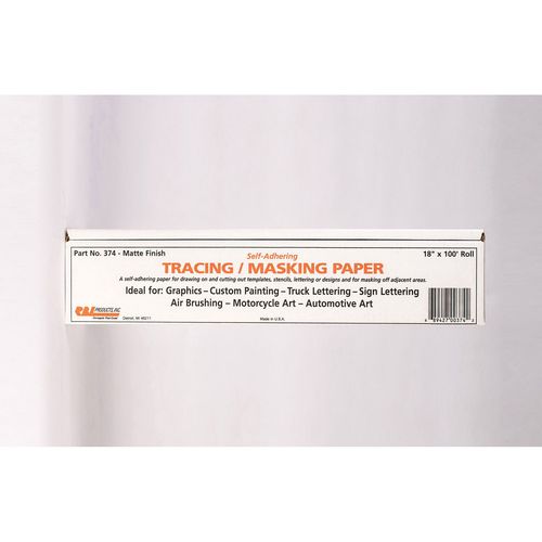 371 Self-Adhering Tracing/Masking Paper Roll, 12 in W x 24 ft L