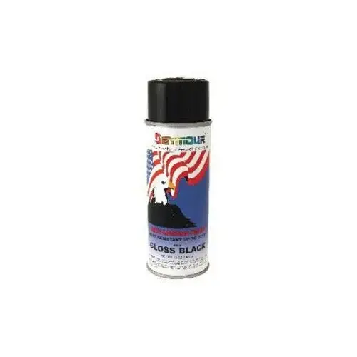 Multi-Purpose Enamel Spray Paint, 16 fl-oz Aerosol Can, Flat Black