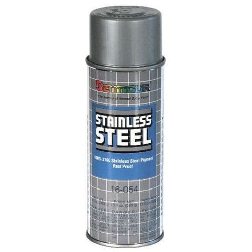 SEYMOUR 16-054 Spray Paint, 16 fl-oz Aerosol Can, Stainless Steel, 15 sq-ft Coverage