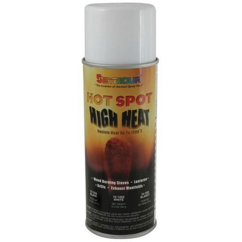 Heat Resistant Spray Paint, 16 fl-oz Aerosol Can, White, 15 sq-ft Coverage