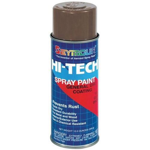 Enamel Spray Paint, 16 fl-oz Aerosol Can, Brown, 15 sq-ft Coverage