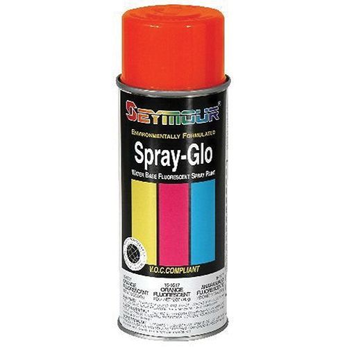 Spray Paint, 16 fl-oz Aerosol Can, Fluorescent Yellow, 15 sq-ft Coverage