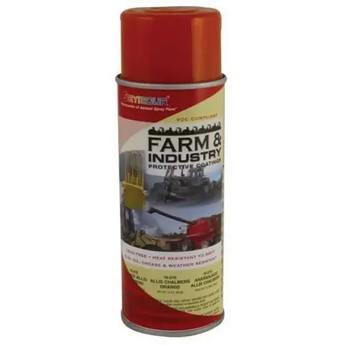 Enamel Spray Paint, 16 fl-oz Aerosol Can, Allis Chalmers Orange, 15 sq-ft Coverage