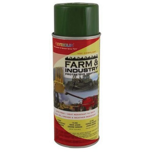 Enamel Spray Paint, 16 fl-oz Aerosol Can, Farm & Implement New Green