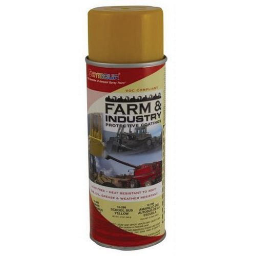 Enamel Spray Paint, 16 fl-oz Aerosol Can, School Bus Yellow, 15 sq-ft Coverage