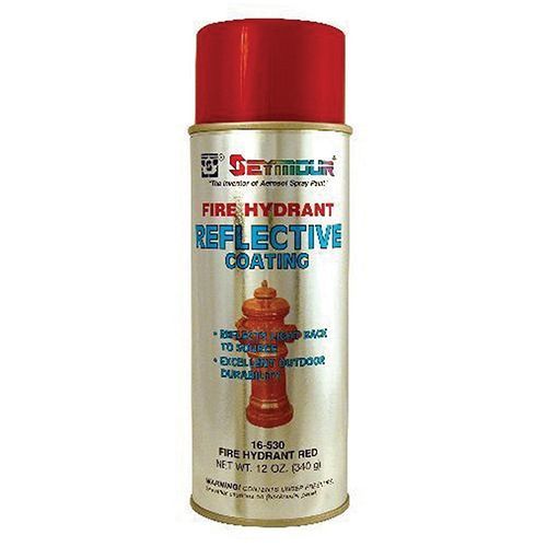 Reflective Spray Paint, 16 fl-oz Aerosol Can, Fire Hydrant Red, 12 sq-ft Coverage
