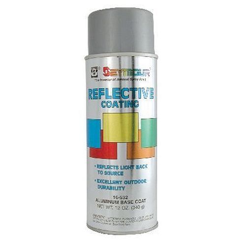 SEYMOUR 16532 Reflective Spray Paint, 16 floz Aerosol Can, Aluminum, 15 sqft Coverage
