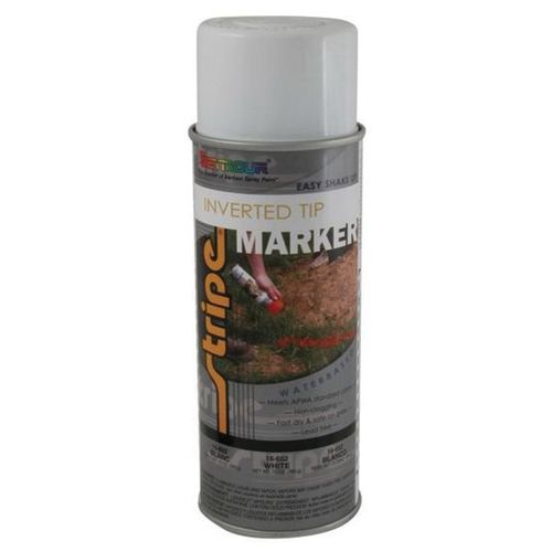 Inverted Tip Fast Drying Water Based Marking Paint, 16 fl-oz Aerosol Can, White