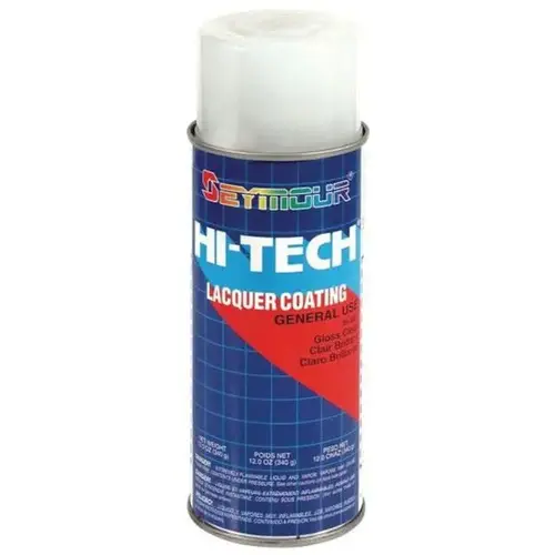 Fast Drying Lacquer Spray Paint, 16 fl-oz Aerosol Can, Clear, 15 sq-ft Coverage