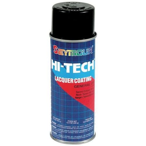 Fast Drying Lacquer Spray Paint, 16 fl-oz Aerosol Can, Black, 15 sq-ft Coverage