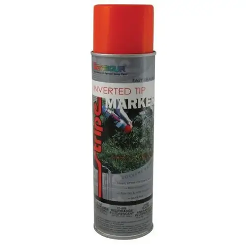 Fast Drying Solvent Based Marking Paint, 20 fl-oz Aerosol Can, Fluorescent Red-Orange