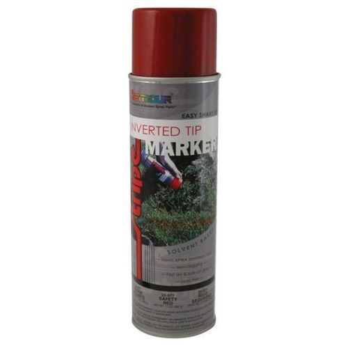 Inverted Tip Fast Drying Solvent Based Marking Paint, 20 fl-oz Aerosol Can, Safety Red