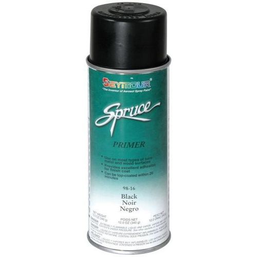 Fast Dying Primer, 16 fl-oz Aerosol Can, Black, 52.5% VOC, 15 sq-ft Coverage