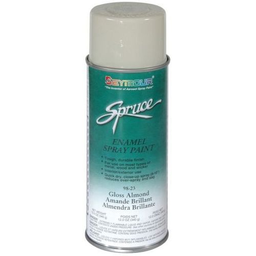 Enamel Spray Paint, 16 fl-oz Aerosol Can, Almond, 15 sq-ft Coverage