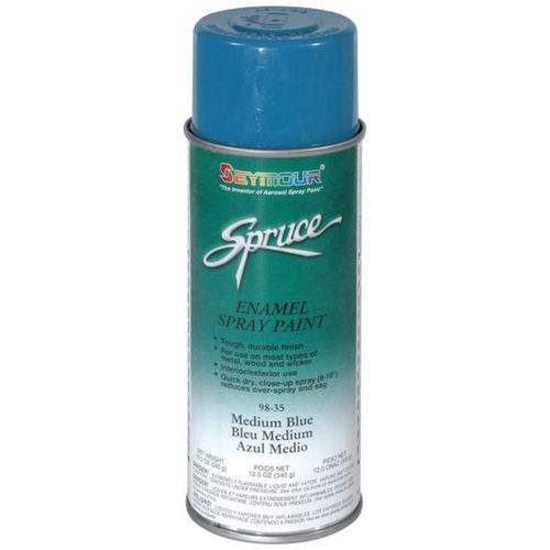 Enamel Spray Paint, 16 fl-oz Aerosol Can, Medium Blue, 15 sq-ft Coverage