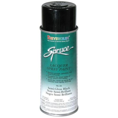 Fast Drying Lacquer Spray Paint, 16 fl-oz Aerosol Can, Black, 15 sq-ft Coverage