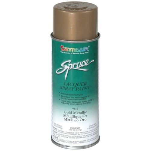 Fast Drying Metallic Spray Paint, 16 fl-oz Aerosol Can, Gold, 15 sq-ft Coverage