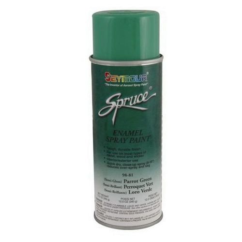 Enamel Spray Paint, 16 fl-oz Aerosol Can, Parrot Green, 15 sq-ft Coverage