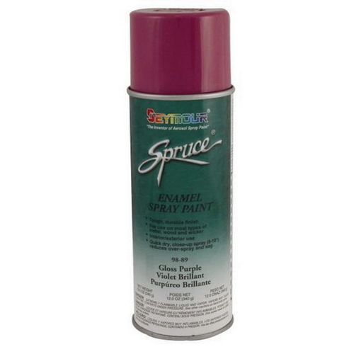 Enamel Spray Paint, 16 fl-oz Aerosol Can, Purple, 15 sq-ft Coverage