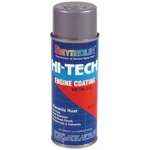 Engine Enamel Spray Paint, 16 fl-oz Aerosol Can, Aluminum, 15 sq-ft Coverage