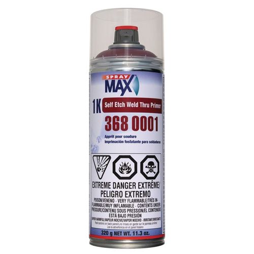 SprayMax, Peter Kwansy, Inc 3680001 Self-Etch Weld-Thru Primer, 11.3 oz Aerosol Can, Red Brown, 5.4 to 8.1 sq-ft Coverage