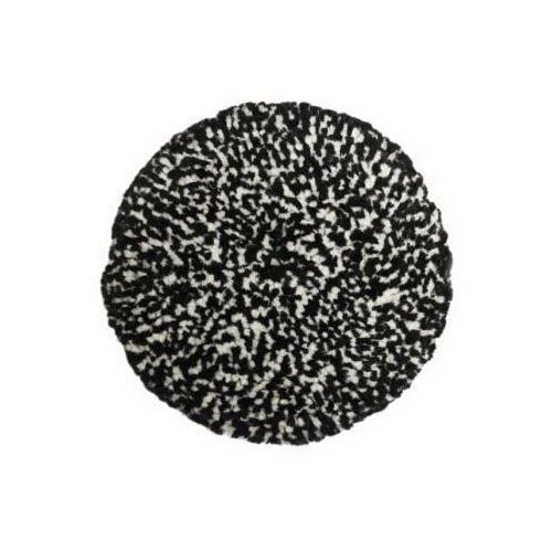 Presta Products 890146 Compound Pad, 9 in Dia, 1-1/2 in THK, Hook and Loop Attachment, Wool Pad, Black and White
