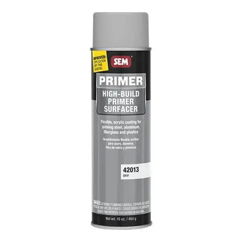 High-Build Primer Surfacer, 20 oz, Gray, 11 sq-ft at 2 mil DFT Coverage, 1 hr Dry Curing