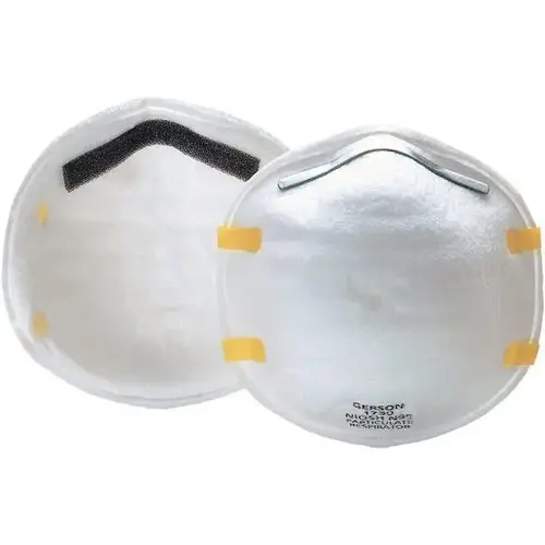 Half-Face Particulate Respirator, 0.95% Efficiency, Staple-Free Headstrap, Microfiber, White