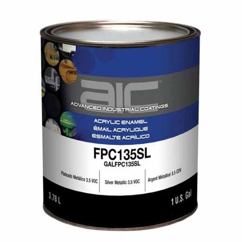 FPC135SL 2-Component 3.5 VOC Acrylic Enamel Top Coat, 1 gal Can, Silver
