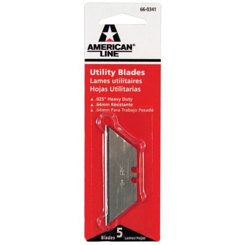 American Safety Razor 66-0341-0000 2 Notch Utility Blades .025" Carbon .025" Carbon - 5 Pack